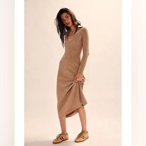 NWT Free People Audrina Cotton Linen sweater Dress